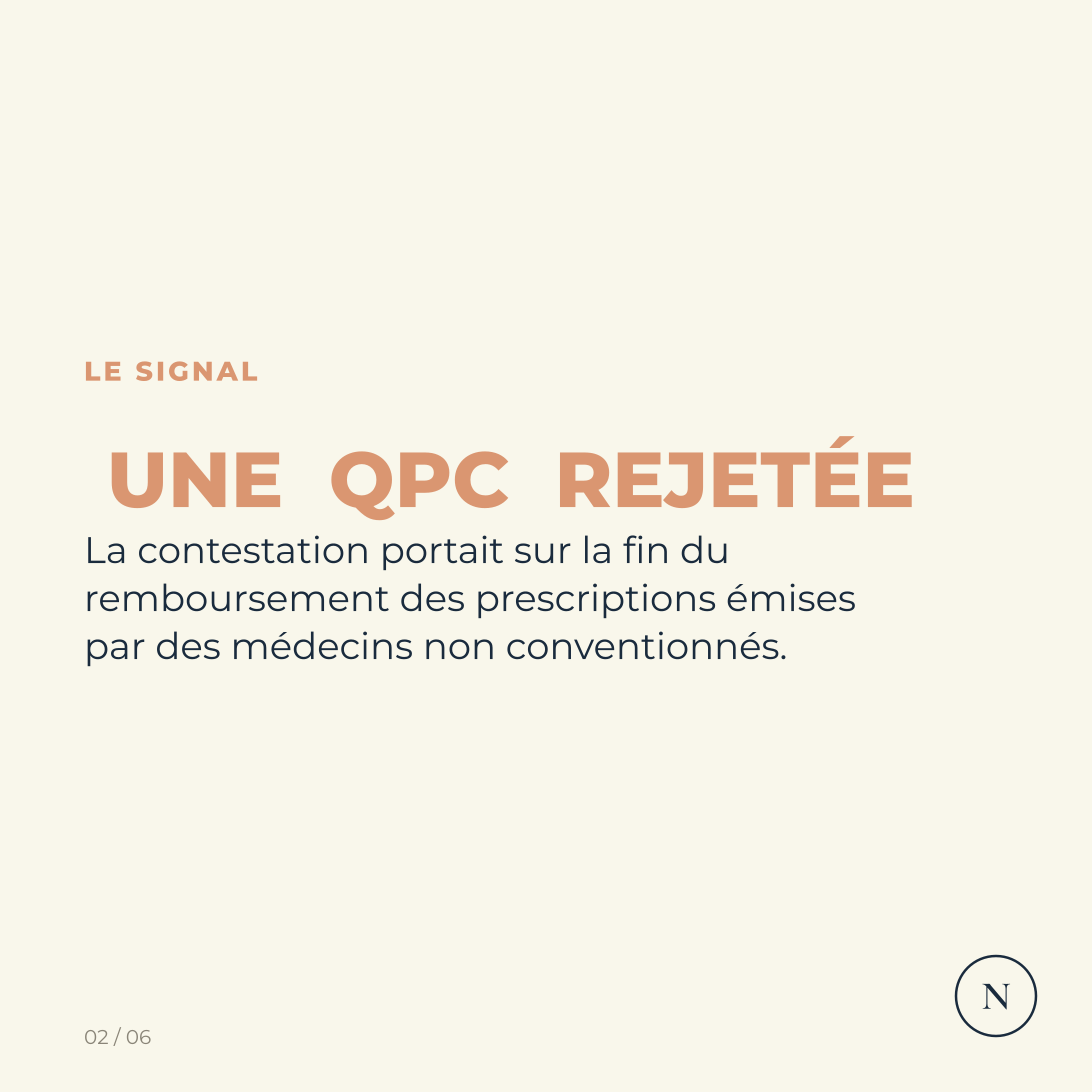 Carrousel Rejet d'une QPC sur le remboursement des prescriptions des médecins non conventionnés, visuel 2